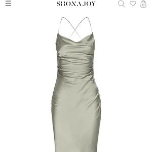 BRAND NEW - SAGE SATIN GOWN